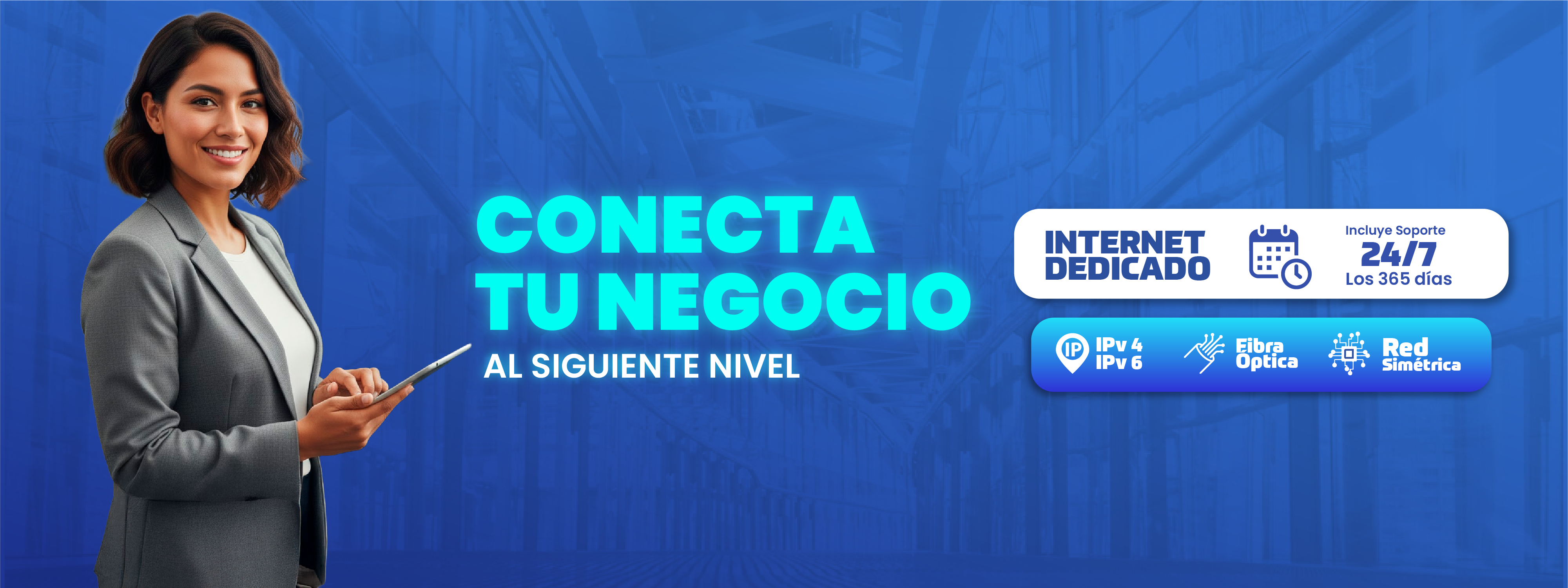 Conecta tu negocio al siguiente nivel con Internet Dedicado