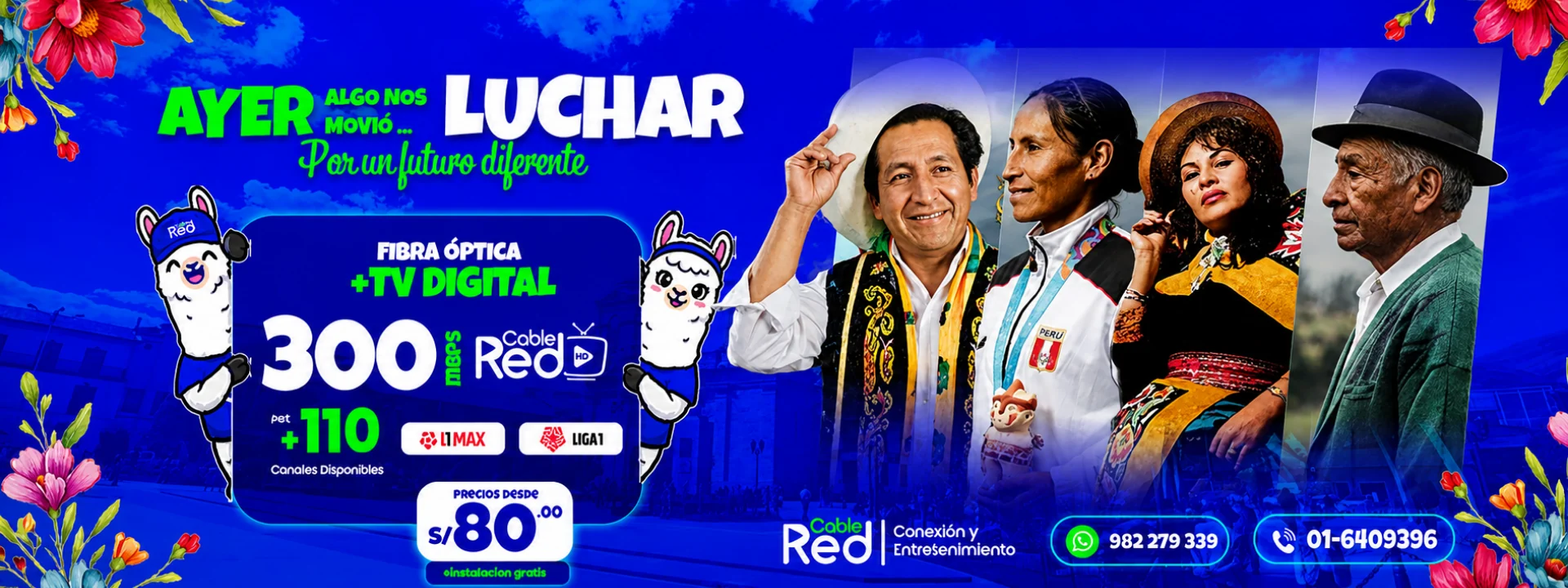 Fibra Óptica + TV Digital, 300 Mbps, +110 canales, desde S/80